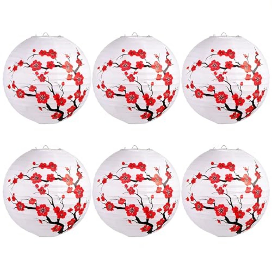 Japanese Lantern Paper - Paquete de 6 decoraciones de Año