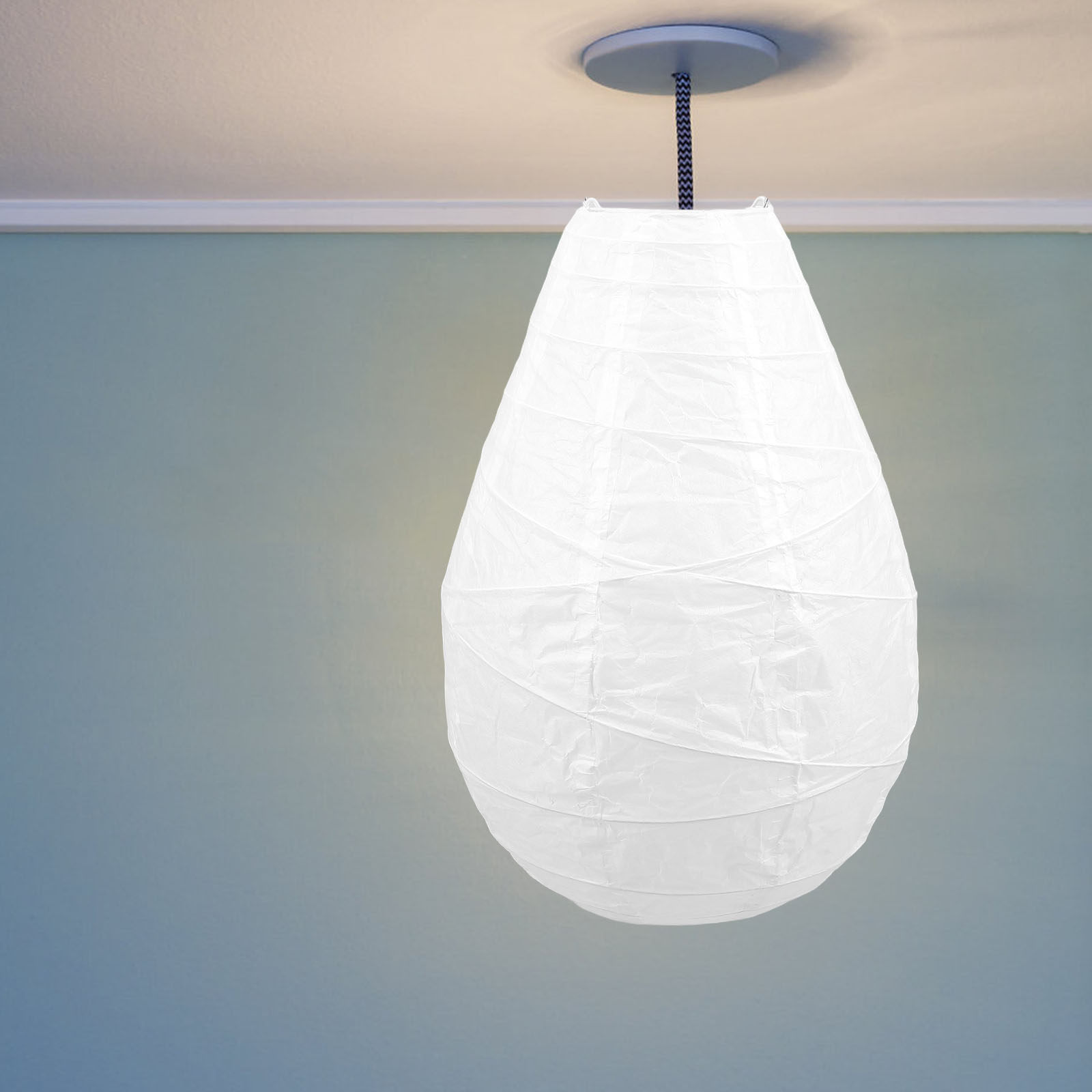 Japanese Lantern Paper - Lámpara colgante de papel blanco, lámpara