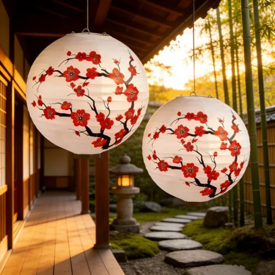 Paquete de 6 decoraciones de A - Japanese Lantern Paper reseña y precio