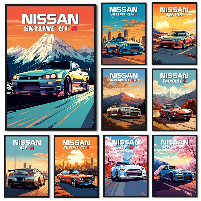 Póster Retro de coche deportiv - Japanese Lifestyle Gifts reseña y precio